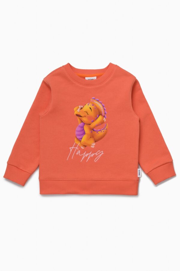 Свитшот. Гавайский закат с динозавром 