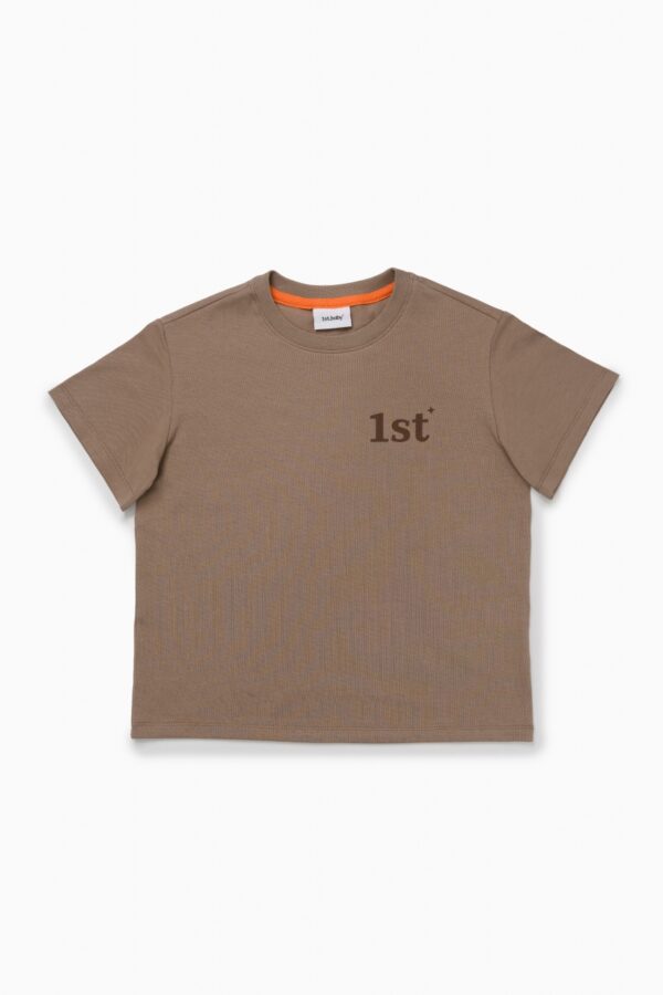 Футболка. Oversize бежевая "1st"