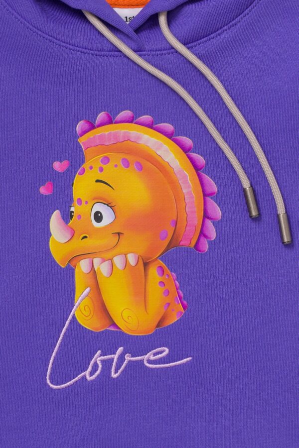 Худи. Very Peri с динозавром 