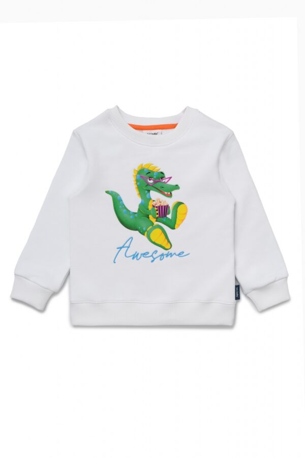 Свитшот. Белый с динозавром 