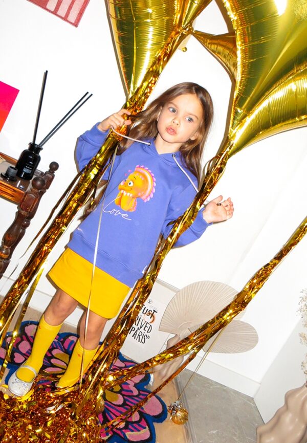 Худи. Very Peri с динозавром 