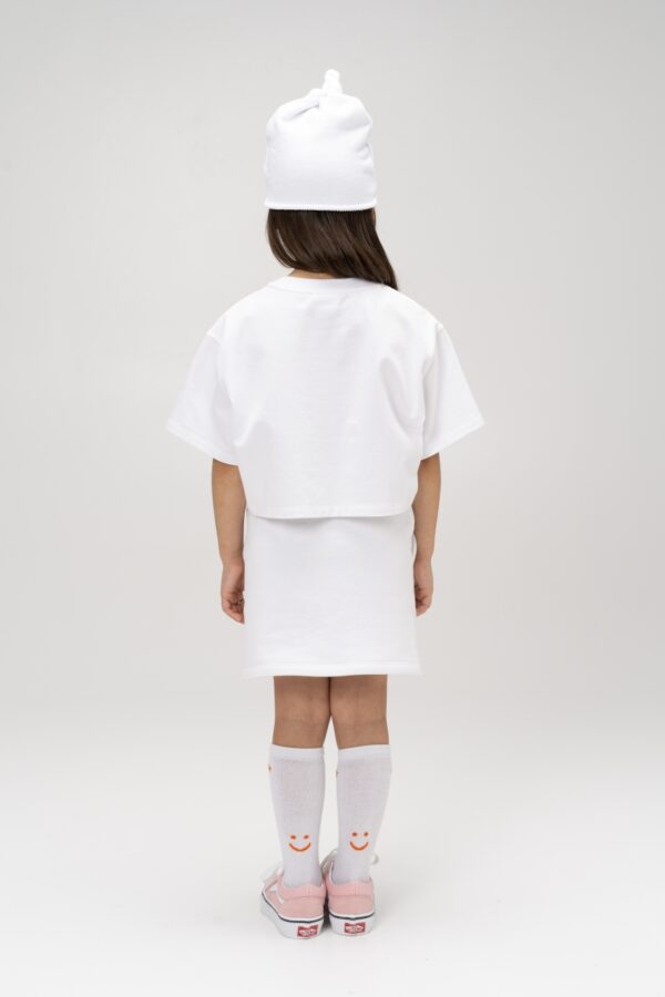 Шапка. Из футера белая 