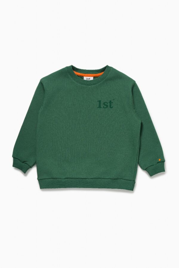 Свитшот. Oversize темно-зеленый 