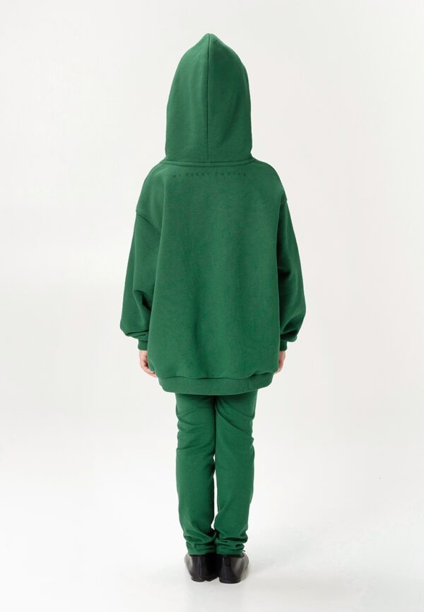 Худи. Oversize темно-зеленый 