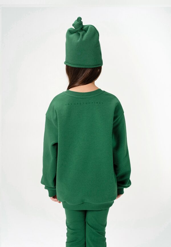 Свитшот. Oversize темно-зеленый 