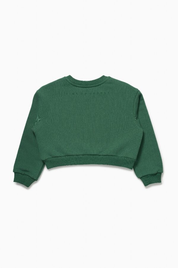 Свитшот. Укороченный темно-зеленый 