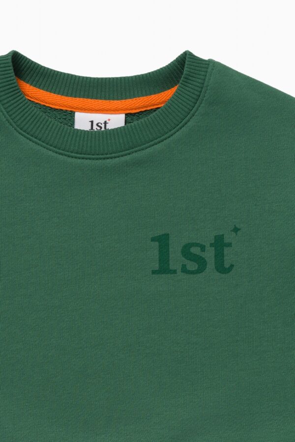 Свитшот. Укороченный темно-зеленый 