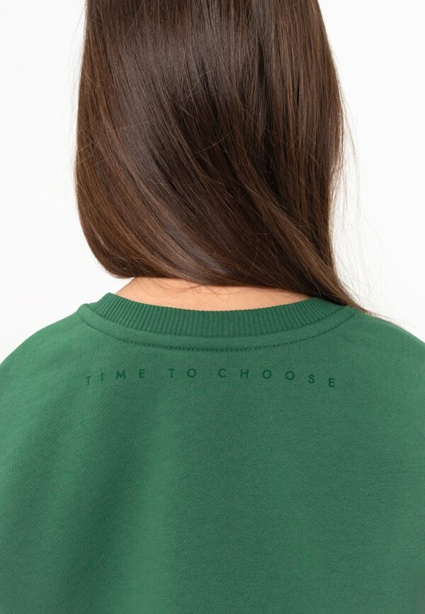 Свитшот. Укороченный темно-зеленый 