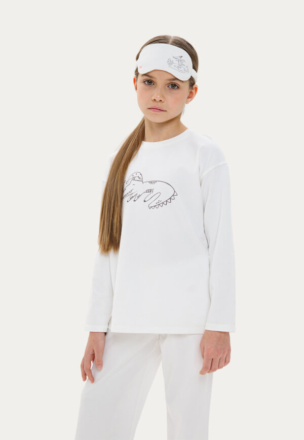 Пижама молочная "Крокодил"