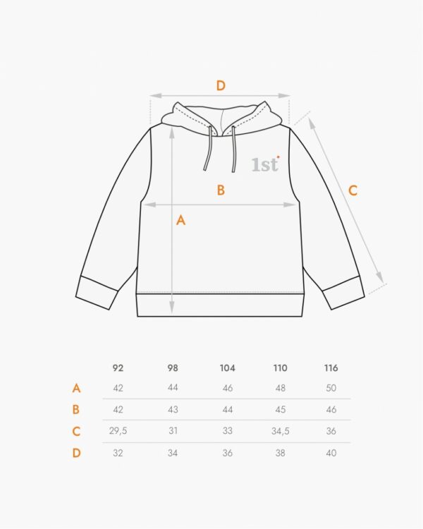 Худи oversize бежевый "1st"